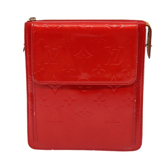 LOUIS VUITTON Monogram Vernis Motto Accessory Pouch Red - Picture 13 of 16